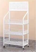 Metal Rolling Cart Shelf Rack Casters Heavy Duty Wheel Shelving Unit Utility Storage Shelves Organizer Shelf Kitchen Garage