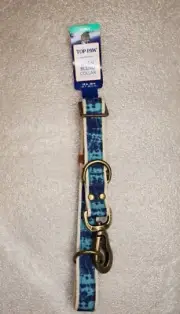 Petsmart Top Paw Blue Tie Dye Large Adj Collar (18in-26in) Linen Blend Collar
