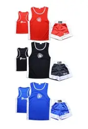 KIDS BOXING SET TOP & SHORTS 2 PCS SET HIGH QUALITY SATIN FABRIC FOR 5-12 YEAR