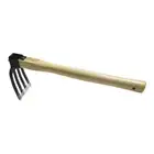4-Claw Rake Garden Hand Rake Tool with Wooden Handle Agricultural Garden Tools H
