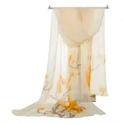 Spring And Summer Scarves For Women Lightweight And Long Versatile Sunscreen Shawl Scarves (Yellow)