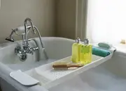 Bathroom Expandable Bath Caddy Holder Tray Over Bathtub Rack Support Spa White