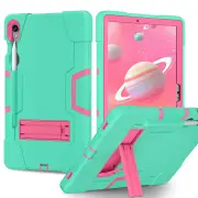 MCC Stylish Shockproof Samsung Galaxy Tab S9+ Plus 12.4" Case Cover X810 [Light Blue+Magenta]
