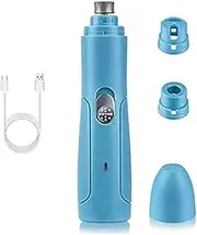 Dog Nail Grinder, 2-Speed Nail Clippers USB Powerful Electric Nail Trimmer Paws Grooming Trimming for S/M/L Dogs Pets, Grinding Wheels & Storage Bag
