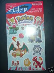 24 Pokemon Sticker Card Charizard Blastoise Charmander Eeevee pikachu Ivysaur