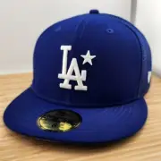 Los Angeles Dodgers Fitted Hat, Blue Cap, 2022 All Star Game, Tropical UV, Sz 8