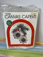 NOS vintage Canvas Capers plastic canvas Christmas ornaments kit Leisure Arts