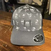Travis Mathew Mens Golf Snapback Hat Blue Flexfit Backyard Olympics Blue Nights
