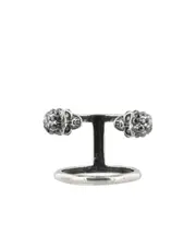 Alexander McQueen Twin Skull Ring 11,13,15 Gray