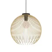 Eglo Lighting Venezuela Modern Metal Light Curved Pendant Light Large - Black / Gold