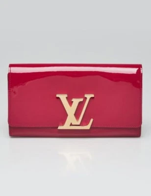 NEW Louis Vuitton Rose Indian Vernis Louise LV Buckle Wallet