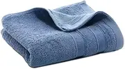 JSEIAJB 1 PC Sustainable Anti-Allergenic Highly Absorbent Super Soft Towel(White-Dark galaxy8)