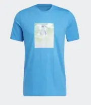 Adidas Spaceship Boost Rocket Graphic Tee, Blue - Size L Big & Tall