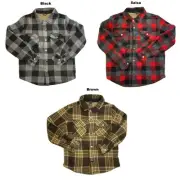 Eddie Bauer Boy's Snap Button Sherpa Lined Shirt Jacket