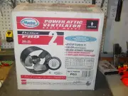 Master Flow Vents 1540 CFM Power Gable Mount Vent in Mill Silver PG2, NEW opened