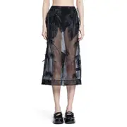 [SIMONE ROCHA] Sheer Organza Pencil Skirt Black