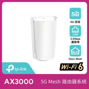 【TP-Link】Deco X50-5G AX3000 5G / 4G Gigabit 雙頻無線網路 WiFi6 網狀Mesh Wi-Fi路由器(SIM卡分享器)