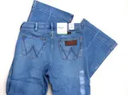 WRANGLER Retro High Rise Trousers Denim Jeans Pants Blue Women's 29 36
