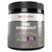 Musashi PRE WORKOUT Purple Grape 225 Grams, 25 Servings, Caffeine, Beta-Alanine