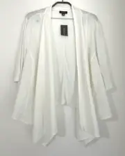 Autograph Womens jacket white lightweight crop bolero plus size 24 linen NWT
