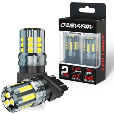 3157 3156 LED Reverse Backup Light Bulbs 6000K White Super Bright