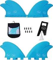 Ho Stevie! Fiberglass Reinforced Polymer Surfboard Fins - Quad (4 Fins) FCS or Futures Sizes, with Fin Bag, Screws, Wax Comb and Fin Key