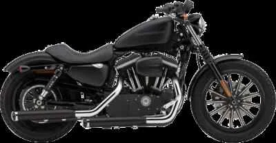 Cobra Black 3in Slip On Muffler w Slashcut Tips Iron 883 14-21