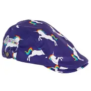 Royal and Awesome Golf Hat Men`s Stallion Strides Purple Unicorn Flat Cap