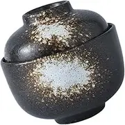 LAPYAPPE Japanese Style Lidded Ceramic Stew Pot Elegant Steaming Egg Cup for Soup and Desserts for Bird's Nest and Chawanmushi Heat Resistant Kitchen Essential