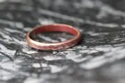 Copper Ring Stackable Hammered Rings band Size 12 Promise Ring 3mm thick