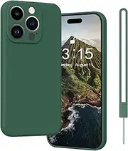 iPhone 15 Pro Max Case, YUANDMI Phone Case iPhone 15 Pro Max 6.7 Inch Ultra Thin with Microfibre Lining, Scratch-Resistant All-Round Protection Case, Shockproof Case for iPhone 15 Pro Max 2023 Green