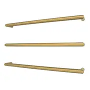 Radiant SBRTR-800 Heated/Non-Heated Single Round Towel Rail - 800mm - Brushed Gold (1 Piece)