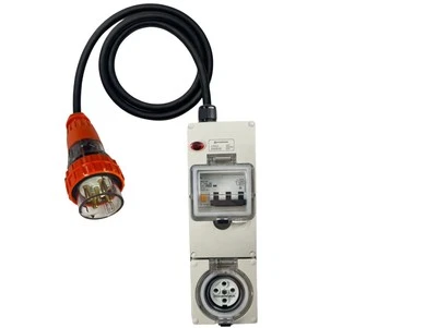 Power Adapter 32 Amp 5 Pin Three Phase to 10 Amp 5 Pin Three Phase outlet