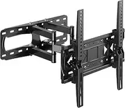 ZOGOZZ Full Motion Wall Mount for 26"-65" TVs, Swivel and Tilt Bracket with Swivel Articulating Dual Arms, Max VESA 400x400mm, Weight Capacity 99 lbs.