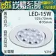 台灣現貨實體店面【阿倫燈具】(PV219)LED-15W崁燈 崁孔9.5cm 高亮度 全電壓 適用商業空間 保固一年 可調角度