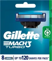 Gillette Mach3 Turbo Replacement Cartridges 8 Count