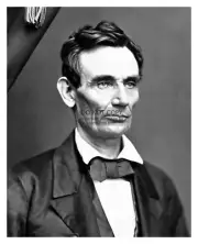 PRESIDENT ABRAHAM LINCOLN OF THE UNITED STATES 1858 BEARDLESS 8X10 PHOTO