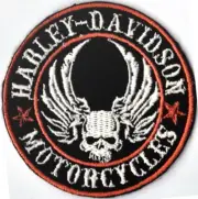 Harley Davidson Orange Skull Motorcycle Patches Vest Emblem Biker Jacket Patches