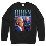 Joe Biden Homage Jumper Sweater Sweatshirt US President Election Campaign 2024 Retro 90's Vintage CrewneckHoodie