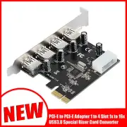 PCI-E to PCI-E Adapter 1x to 16x USB3.0 1 to 4 Slot Special Converter Riser Card