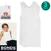 Bonds 3 Pack Boys Kids Chesty Comfy Cotton Underwear Vest Singlets Tank Top