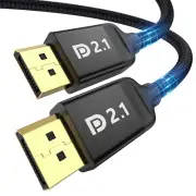 Displayport 2.1 Cable 3.3FT, DP 2.0 Cable [16K@60Hz,8K@120Hz, 4K@240Hz, 2K@360Hz