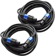 Seismic Audio TW12S35Pair 12 Gauge 35-Feet Speakon to Speakon PA/DJ Speaker Cable
