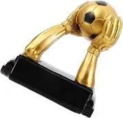 WHAMVOX Football Award Trophy Goalkeeper Gold Ball Cup Large Resin Soccer Trophy Boys and Girls MVP Cup Fun Award
