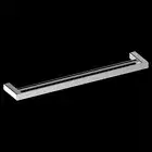 Bathroom 800mm Soft Rounded Square Double Towel Rail Brass Chrome Wall Mounted