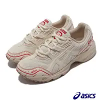 在飛比找PChome24h購物優惠-Asics 亞瑟士 休閒鞋 GEL-1090 男鞋 米白 紅