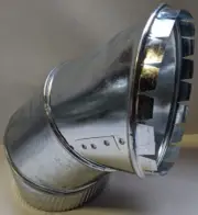 Grey Metal 8" HVAC ADJ Takeoff