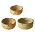 Woven Bread Basket Kitchen Fruit Holder Storage Basket Serving Tray for Desktop