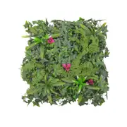 UN-REAL 50 x 50cm Pink Mixed Leaf Artificial Hedge
