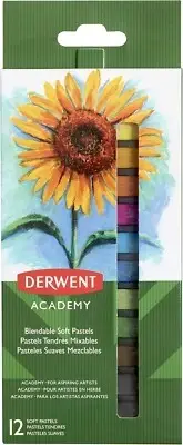 Derwent Academy BLENDABLE SOFT PASTELS - 12 Soft Pastels